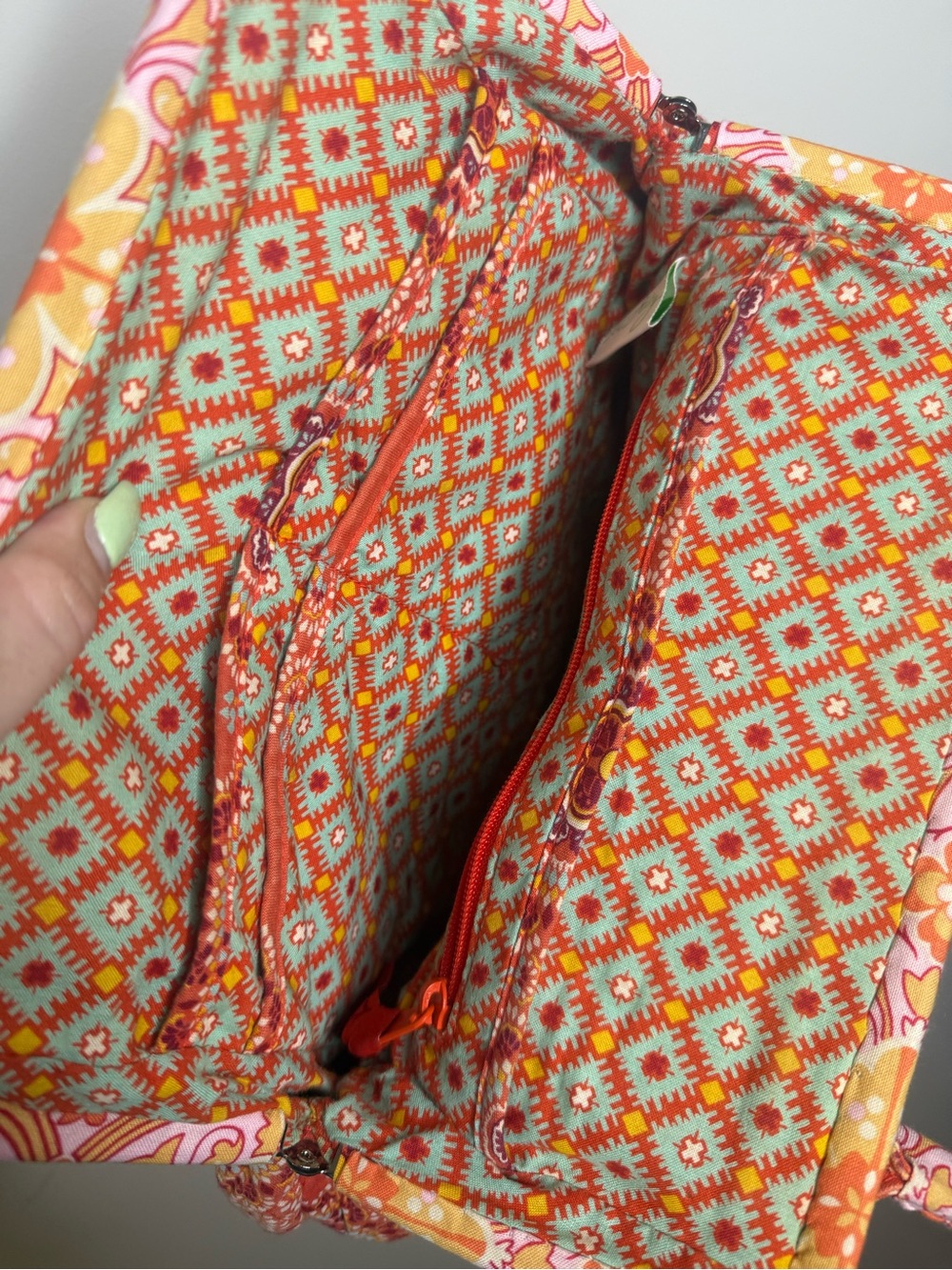 Vera Bradley Alice in Paprika kiss lock shoulder bag - Picture 8 of 11